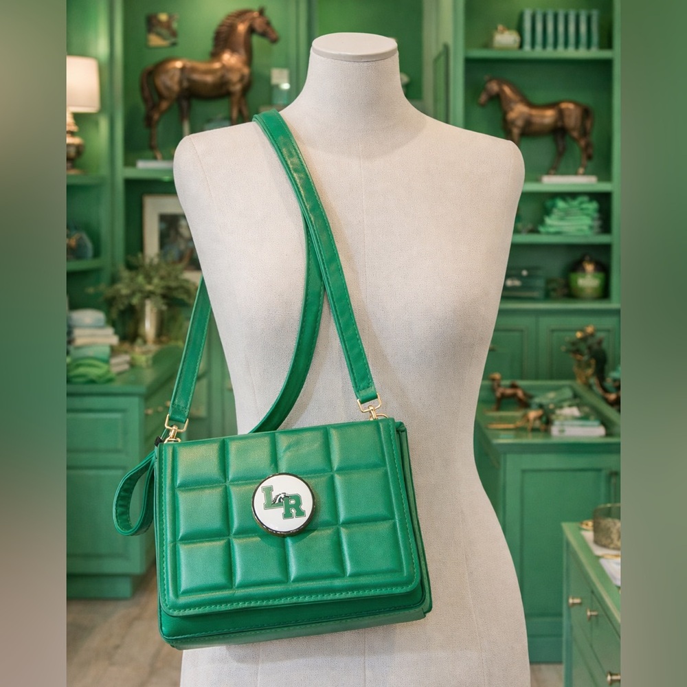 Custom Upcycled LakeWood Ranch Mustangs Logo Small Crossbody Purse